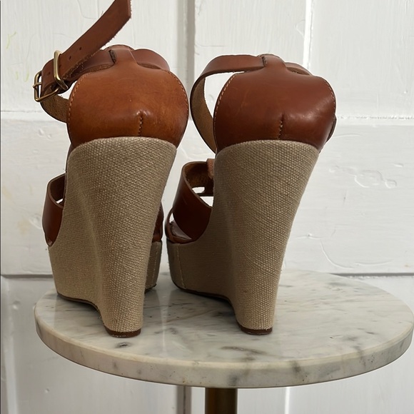 J. Crew Leather Wedge Platform Sandals - Picture 5 of 5